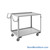 Stainless Steel Cart, 30" W x 18" D x 36" H, 3" On All 4 Sides, 2 Shelves