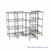 Pull Out Wire Shelving, 69" W x 72" D x 79" H, 36" Shelf Depth, 4 Total Units, Black Epoxy, 3674-4