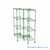 Pull Out Wire Shelving, 81" W x 60" D x 79" H, 36" Shelf Depth, 2 Total Units, Green Epoxy, 3674-2