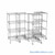 Pull Out Wire Shelving, 117" W x 72" D x 79" H, 36" Shelf Depth, 4 Total Units, Gray Epoxy, 3674-4