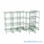 Pull Out Wire Shelving, 51" W x 48" D x 79" H, 36" Shelf Depth, 5 Total Units, Green Epoxy, 3686-5