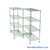 Pull Out Wire Shelving, 39" W x 72" D x 79" H, 48" Shelf Depth, 2 Total Units, Green Epoxy