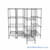Pull Out Wire Shelving, 21" W x 60" D x 79" H, 48" Shelf Depth, 4 Total Units, Black Epoxy