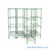 Pull Out Wire Shelving, 93" W x 60" D x 79" H, 48" Shelf Depth, 4 Total Units, Green Epoxy