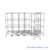 Pull Out Wire Shelving, 78" W x 60" D x 79" H, 48" Shelf Depth, 6 Total Units, Gray Epoxy, 4886-6