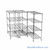 Pull Out Wire Shelving, 117" W x 36" D x 91" H, 60" Shelf Depth, 3 Total Units, Black Epoxy