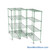 Pull Out Wire Shelving, 93" W x 36" D x 91" H, 60" Shelf Depth, 3 Total Units, Green Epoxy, 6086-3