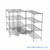 Pull Out Wire Shelving, 69" W x 48" D x 91" H, 72" Shelf Depth, 3 Total Units, Black Epoxy