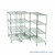 Pull Out Wire Shelving, 141" W x 48" D x 91" H, 60" Shelf Depth, 3 Total Units, Green Epoxy, 6086-3