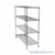 Pull Out Wire Shelving, 102" W x 36" D x 91" H, 72" Shelf Depth, 1 Total Unit, Black Epoxy