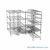 Pull Out Wire Shelving, 117" W x 60" D x 91" H, 72" Shelf Depth, 4 Total Units, Black Epoxy, 7286-4
