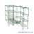 Pull Out Wire Shelving, 93" W x 36" D x 91" H, 72" Shelf Depth, 3 Total Units, Green Epoxy