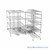 Pull Out Wire Shelving, 117" W x 72" D x 91" H, 72" Shelf Depth, 4 Total Units, Gray Epoxy, 7286-4