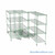 Pull Out Wire Shelving, 45" W x 48" D x 91" H, 72" Shelf Depth, 3 Total Units, Green Epoxy, 7286-3