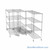 Pull Out Wire Shelving, 93" W x 48" D x 91" H, 72" Shelf Depth, 3 Total Units, Chrome, 7286-3