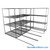 Sliding Wire Shelving, 102" W x 78" D x 90" H, 21" Shelf Depth, 3 Rows, Chrome