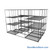 Sliding Wire Shelving, 116" W x 78" D x 78" H, 18" Shelf Depth, 3 Rows, Chrome