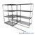 Sliding Wire Shelving, 102" W x 50" D x 78" H, 24" Shelf Depth, 1 Row, Corrosion Resistant Zinc