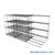 Sliding Wire Shelving, 152" W x 62" D x 78" H, 14" Shelf Depth, 3 Rows, Chrome