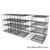 Sliding Wire Shelving, 193" W x 62" D x 78" H, 14" Shelf Depth, 3 Rows, Chrome