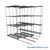 Sliding Wire Shelving, 78" W x 62" D x 78" H, 14" Shelf Depth, 3 Rows, Corrosion Resistant Zinc