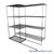 Sliding Wire Shelving, 78" W x 38" D x 78" H, 18" Shelf Depth, 1 Row, Chrome