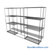 Sliding Wire Shelving, 116" W x 30" D x 78" H, 14" Shelf Depth, 1 Row, Chrome