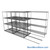 Sliding Wire Shelving, 152" W x 58" D x 78" H, 18" Shelf Depth, 2 Rows, Corrosion Resistant Zinc