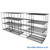 Sliding Wire Shelving, 203" W x 46" D x 78" H, 14" Shelf Depth, 2 Rows, Chrome
