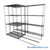Sliding Wire Shelving, 90" W x 46" D x 78" H, 14" Shelf Depth, 2 Rows, Chrome