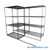 Sliding Wire Shelving, 90" W x 50" D x 78" H, 24" Shelf Depth, 1 Row, Chrome
