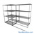 Sliding Wire Shelving, 102" W x 44" D x 78" H, 21" Shelf Depth, 1 Row, Chrome