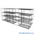 Sliding Wire Shelving, 203" W x 50" D x 78" H, 24" Shelf Depth, 1 Row, Corrosion Resistant Zinc