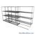 Sliding Wire Shelving, 152" W x 44" D x 78" H, 21" Shelf Depth, 1 Row, Chrome