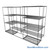Sliding Wire Shelving, 116" W x 38" D x 78" H, 18" Shelf Depth, 1 Row, Corrosion Resistant Zinc