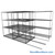 Sliding Wire Shelving, 134" W x 67" D x 78" H, 21" Shelf Depth, 2 Rows, Corrosion Resistant Zinc