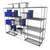 Sliding Wire Shelving, 134" W x 67" D x 78" H, 21" Shelf Depth, 2 Rows, Corrosion Resistant Zinc