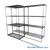 Sliding Wire Shelving, 90" W x 38" D x 78" H, 18" Shelf Depth, 1 Row, Corrosion Resistant Zinc
