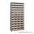 Bin Storage Shelves, 18" D x 75" H, 13 Shelves, 48 Bins, Ivory