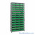 Bin Storage Shelves, 18" D x 75" H, 13 Shelves, 36 Bins, Green