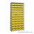 Bin Storage Shelves, 18" D x 75" H, 13 Shelves, 48 Bins, Yellow