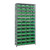Bin Storage Shelves, 18" D x 75" H, 13 Shelves, 48 Bins, Yellow