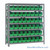 Bin Storage Shelves, 18" D x 39" H, 7 Shelves, 48 Bins, Green