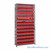 Bin Storage Shelves, 12" D x 75" H, 13 Shelves, 144 Bins, Red