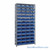 Bin Storage Shelves, 12" D x 75" H, 13 Shelves, 48 Bins, Blue