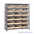 Bin Storage Shelves, 18" D x 39" H, 7 Shelves, 18 Bins, Ivory