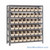 Bin Storage Shelves, 12" D x 39" H, 7 Shelves, 48 Bins, Ivory
