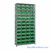 Bin Storage Shelves, 18" D x 75" H, 13 Shelves, 48 Bins, Green