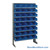 Storage Shelves with Bins, 12" D, Single-Sided, 8.375"Wx11.625"Dx4"H Bin Dimensions, Blue, Without Casters