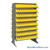 Storage Shelves with Bins, 24" D, Double Sided, 2.75"Wx11.625"Dx4"H Bin Dimensions, Yellow, Without Casters